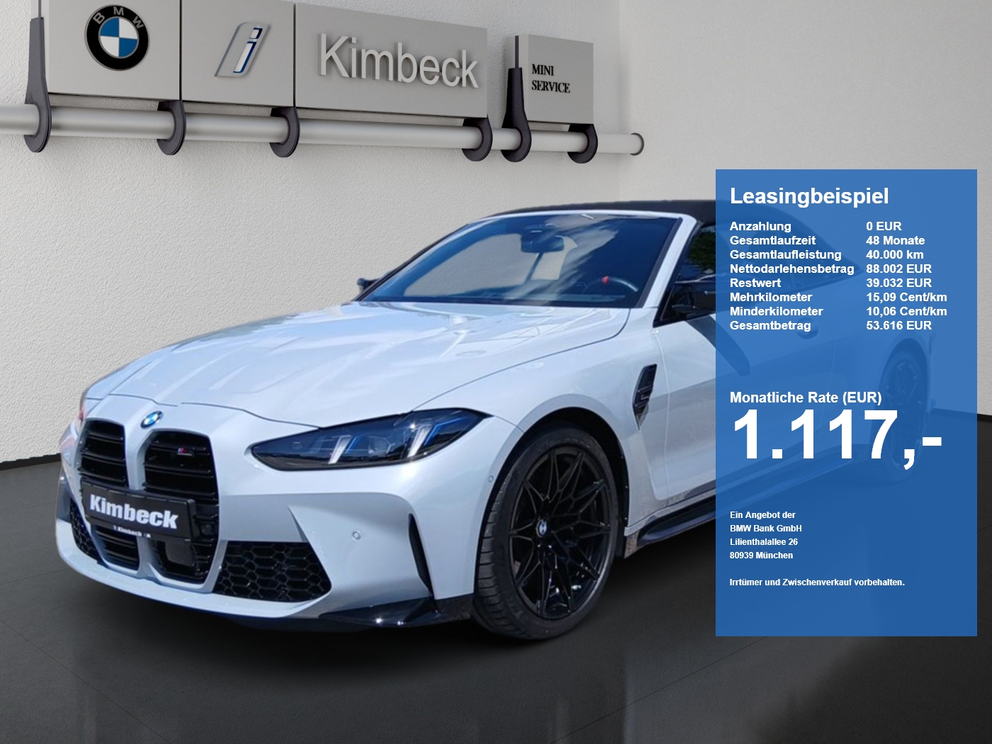 BMW M4 M4 Competition xDrive Cabrio LED HeadUp ACC H&K (Bild 1)