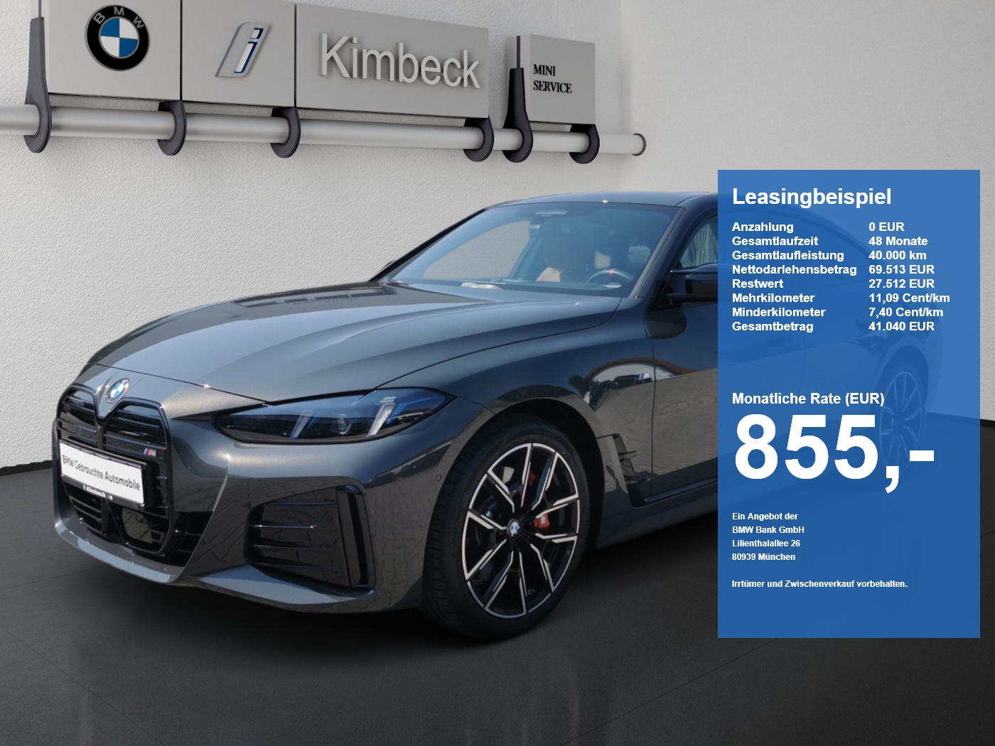 BMW i4 M60 xDrive Gran Coupé M SPORT PRO ACC HeadUp i4 M60 xDrive Gran Coupé M SPORT PRO ACC HeadUp (Bild 1)